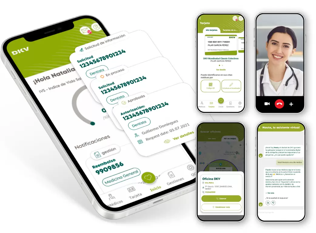 Muestra de la aplicacion de DKV Activa para sus seguros en Logroño